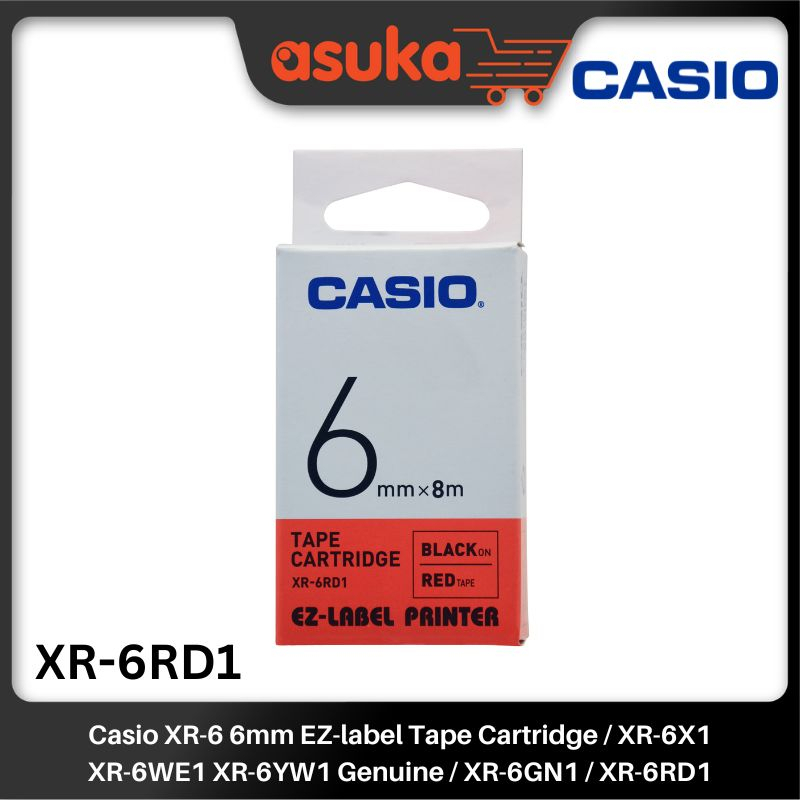 Casio Xr Mm Ez Label Tape Cartridge Xr X Xr We Xr Yw Genuine