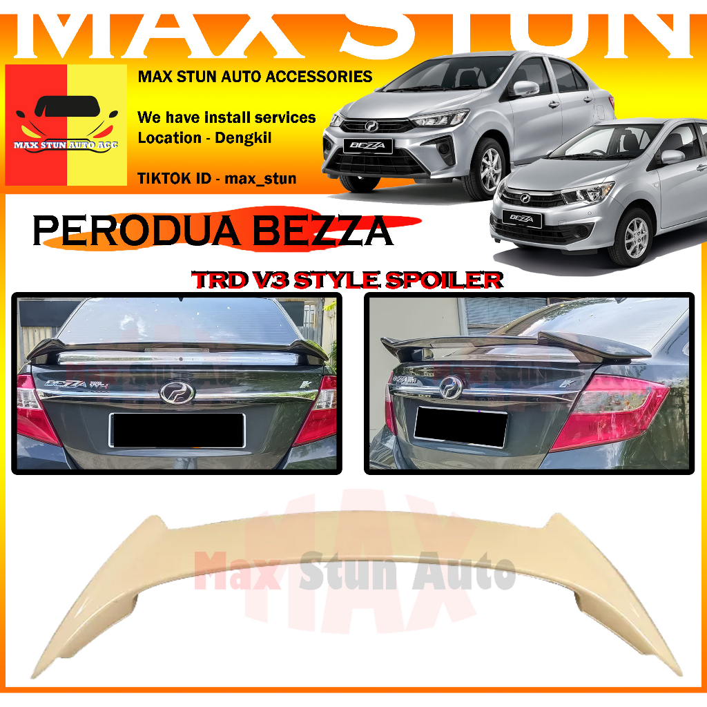 Perodua Bezza Trd V Spoiler Rear Bonnet Spoiler Wing Bezza