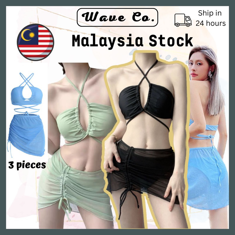 Bikini Three Pieces Two Ways Swimming Suit Swimwear Swimsuit Sexy