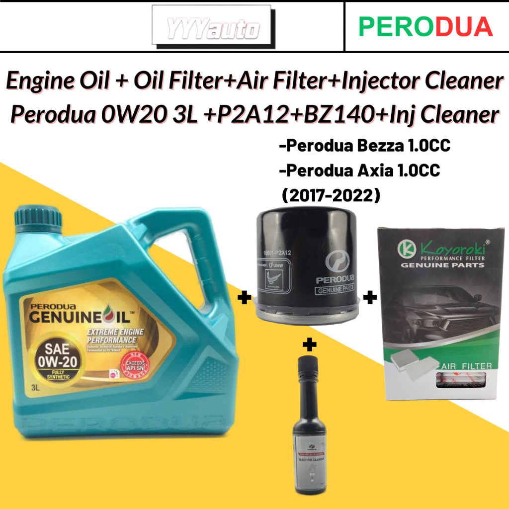 Perodua W Litre Fully Synthetic Engine Oil New Packaging Set