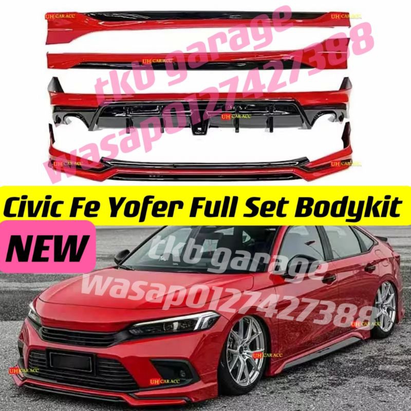 Honda Civic Fe Yofer Bodykit Skirt Lips Shopee Malaysia