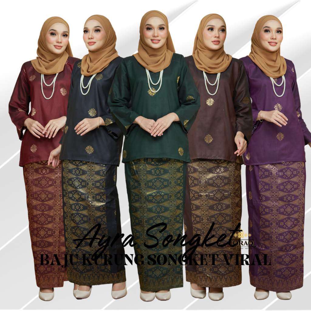 READY STOCK BAJU KURUNG KEDAH SONGKET AYRA SONGKET Shopee Malaysia