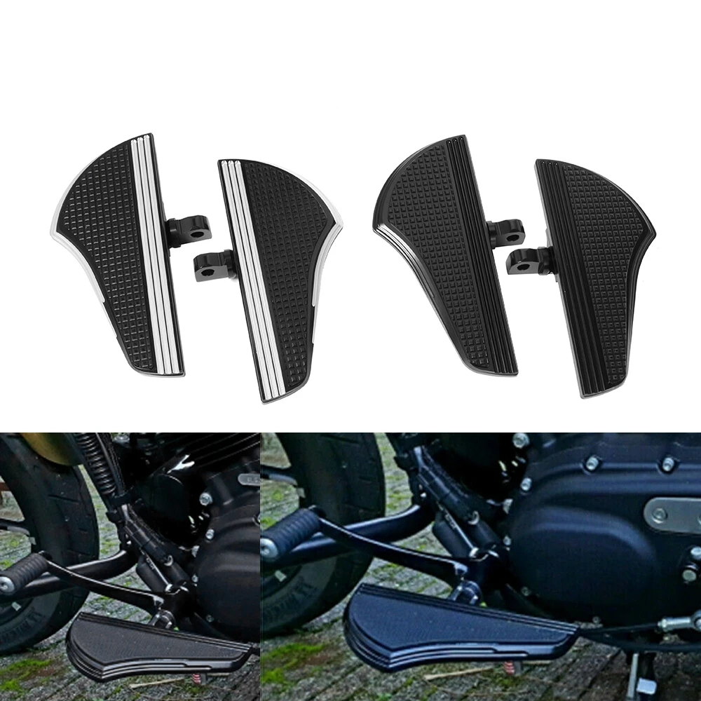 Motorcycle Passenger Defiance Floorboards Black CNC Male Mount Foot