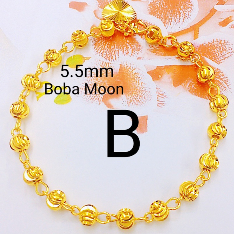 Ada Cop Bce Emas Bangkok Adult Beads Bracelet Gelang Tangan