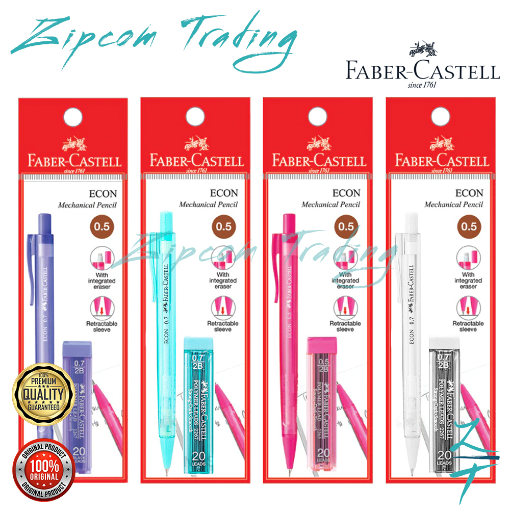 FABER CASTELL Econ Mechanical Pencil Polymer Lead 1432 0 5mm 0 7mm