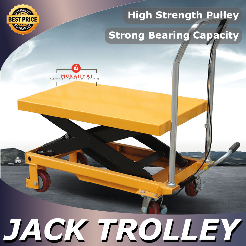 Heavy Duty Hydraulic Trolley Lifting Trolley Table Truck Troli Angkat