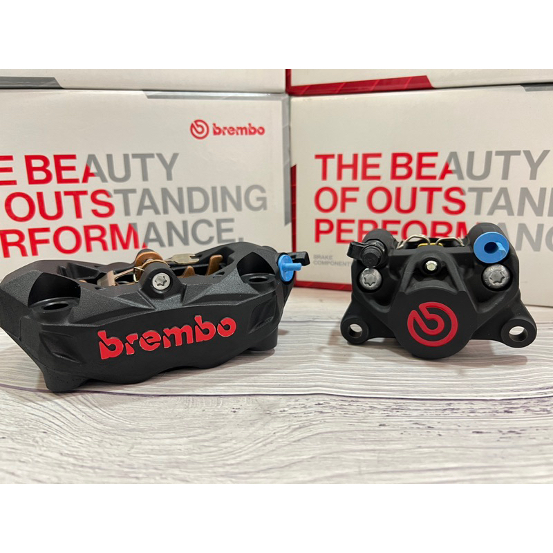 ORIGINAL BREMBO M3 K50 4 POT BRAKE CALIPER LIMITED BLACK RED LOGO