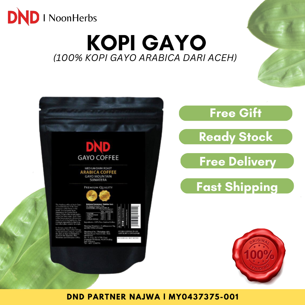 DR NOORDIN DARUS KOPI DND GAYO COFFEE Sugar Free Kopi Arabica Terbaik