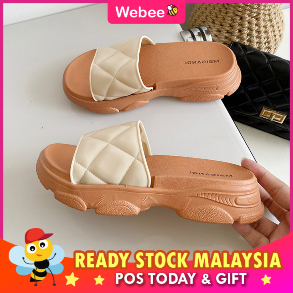 Ready Stockwebee Thick Women S Sandal Kasut Wanita Casual Wedges Flip