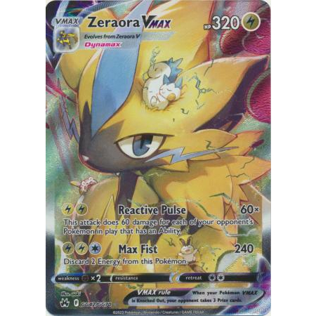 Zeraora VMAX GG42 GG70 Ultra Rare Crown Zenith Singles Shopee