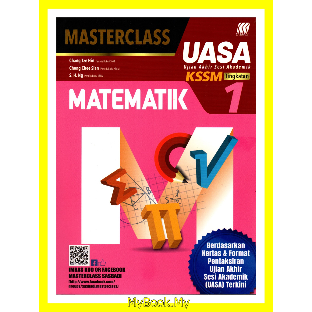 BARU MyB Buku Rujukan Nota Masterclass UASA Tingkatan 1 Matematik