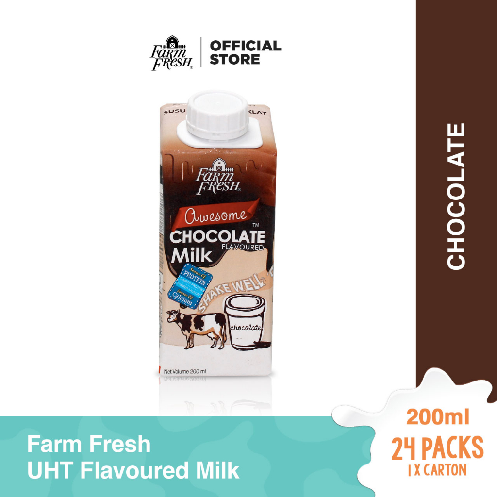 Farm Fresh Uht Chocolate Milk Ml X Packs Shopee Malaysia