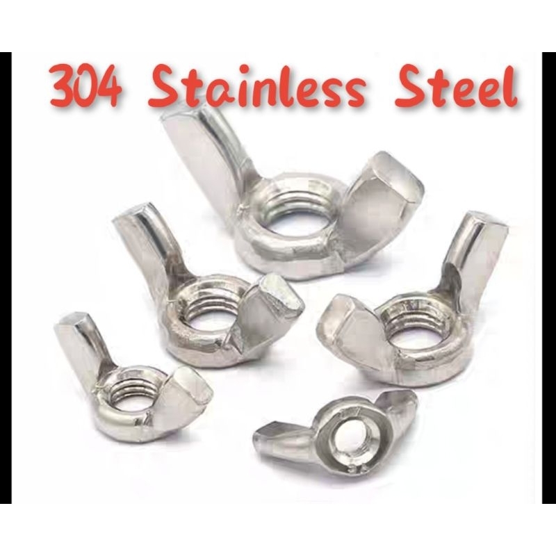 Pcs Or Pcs Stainless Steel Twin Wings Nut Butterfly Nut M M M