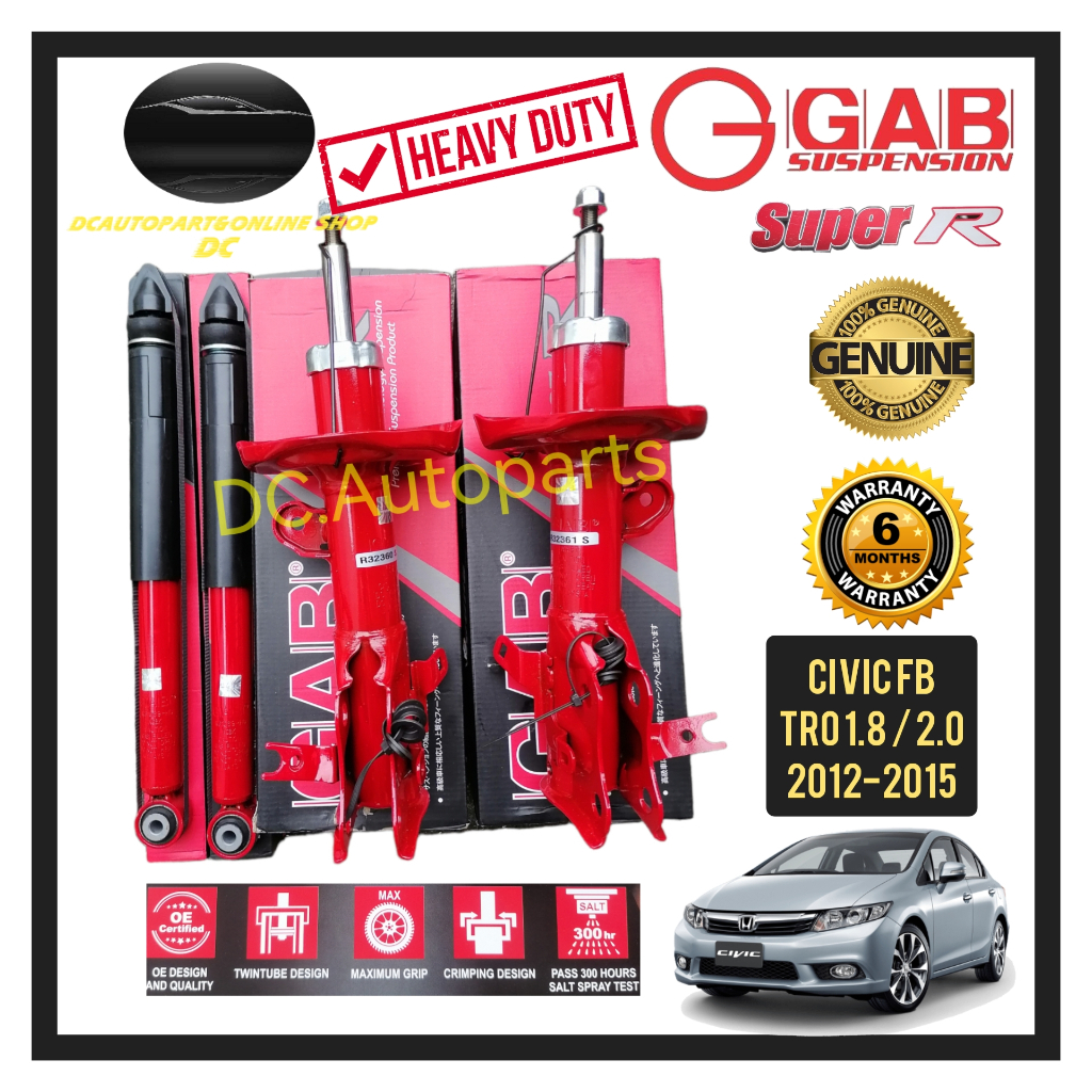 Original Gab Super R Heavy Duty Honda Civic Fb Tro