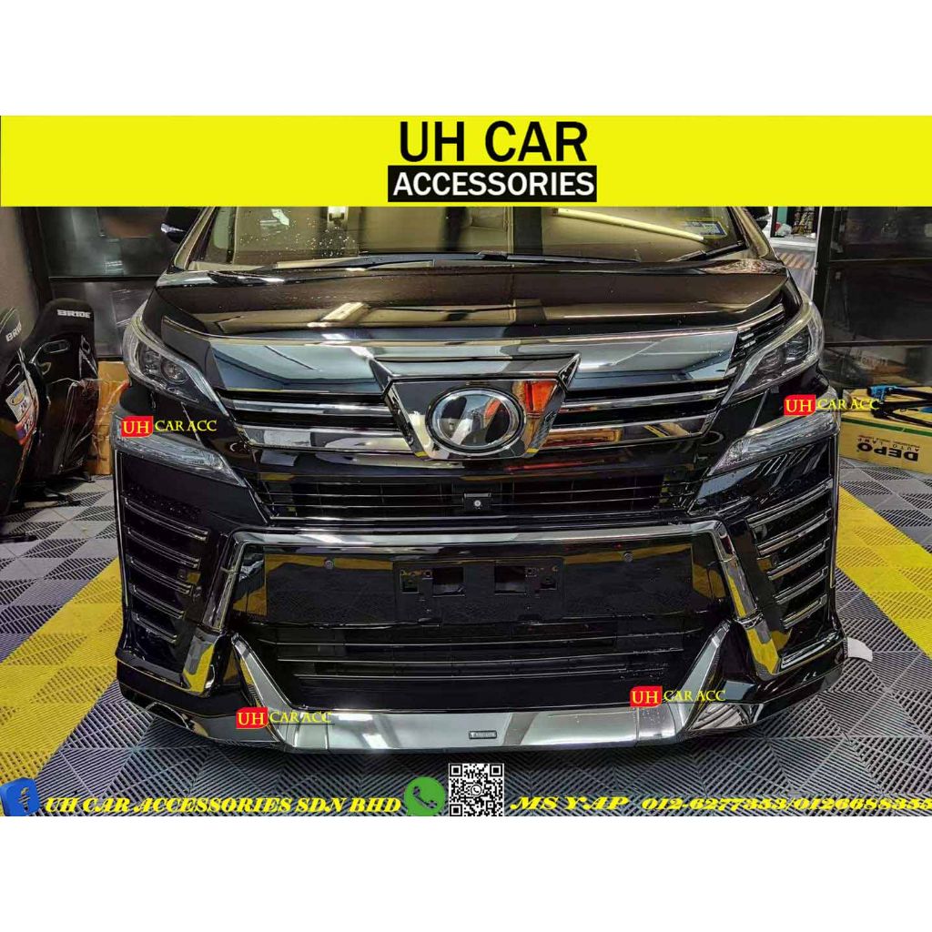 TOYOTA VELLFIRE AGH30 2015 CONVERT 2018 BUMPER BODYKIT GRILLE DRL SKIRT