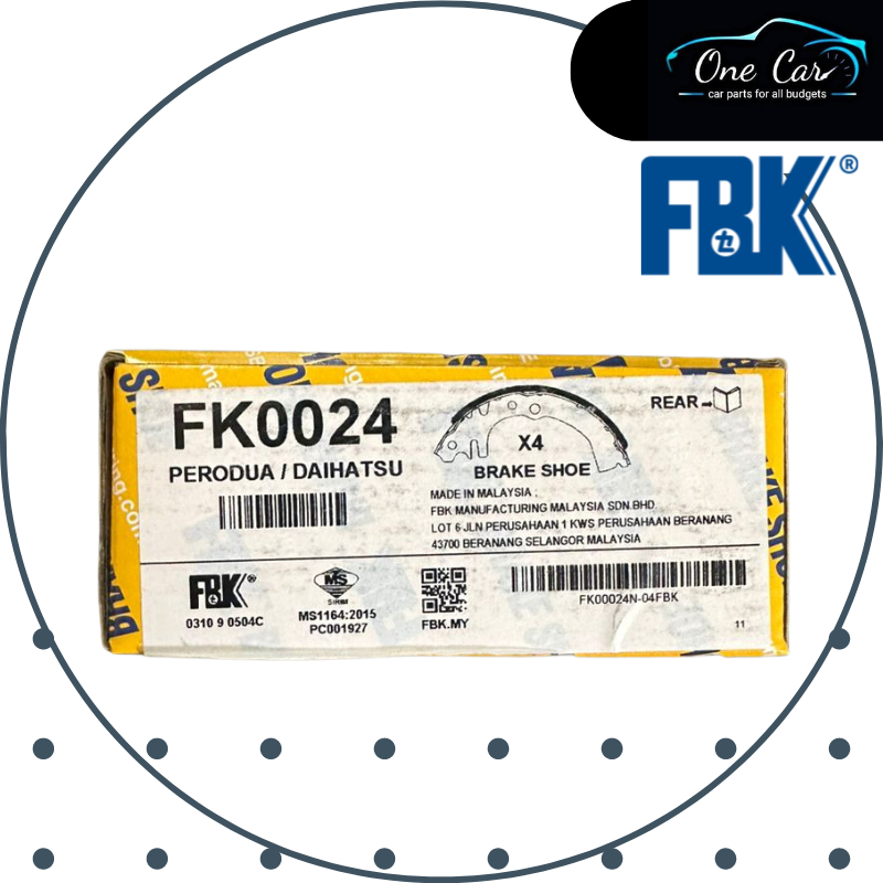 FBK Brake Shoes Perodua Kancil Rear FK0024 Shopee Malaysia