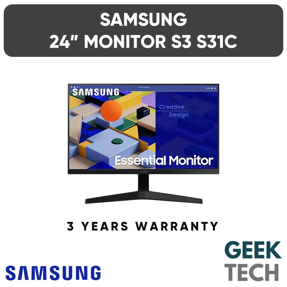 SAMSUNG 24 27 Full HD IPS 75Hz Essential Monitor S3 S31C Borderless