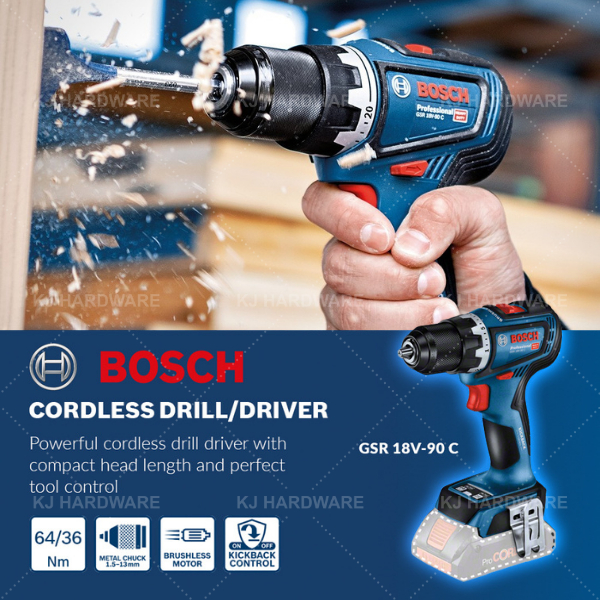 BOSCH GSR 18v 90C Heavy Duty Professional Cordless Drill Driver SOLO