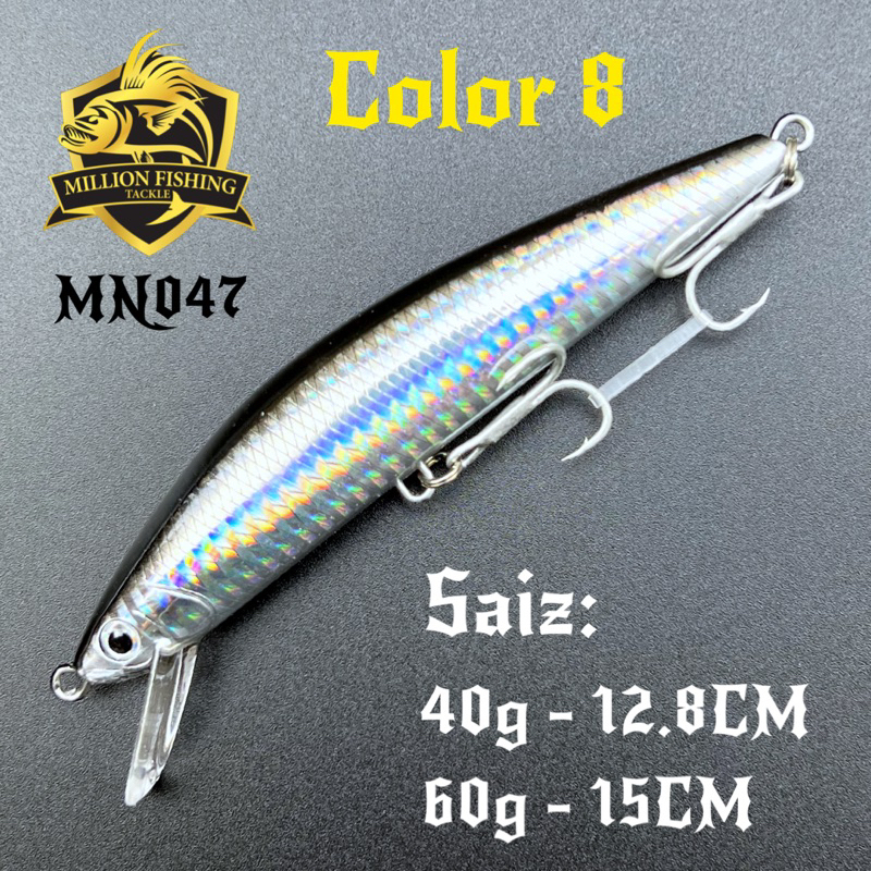 MN047Pintail Tenggiri 40g 60g Sinking Minnow Fishing Lure Casting