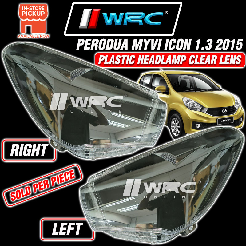 Perodua Myvi Icon 1 3 2015 Plastic Headlamp Clear Lens 1pc Shopee