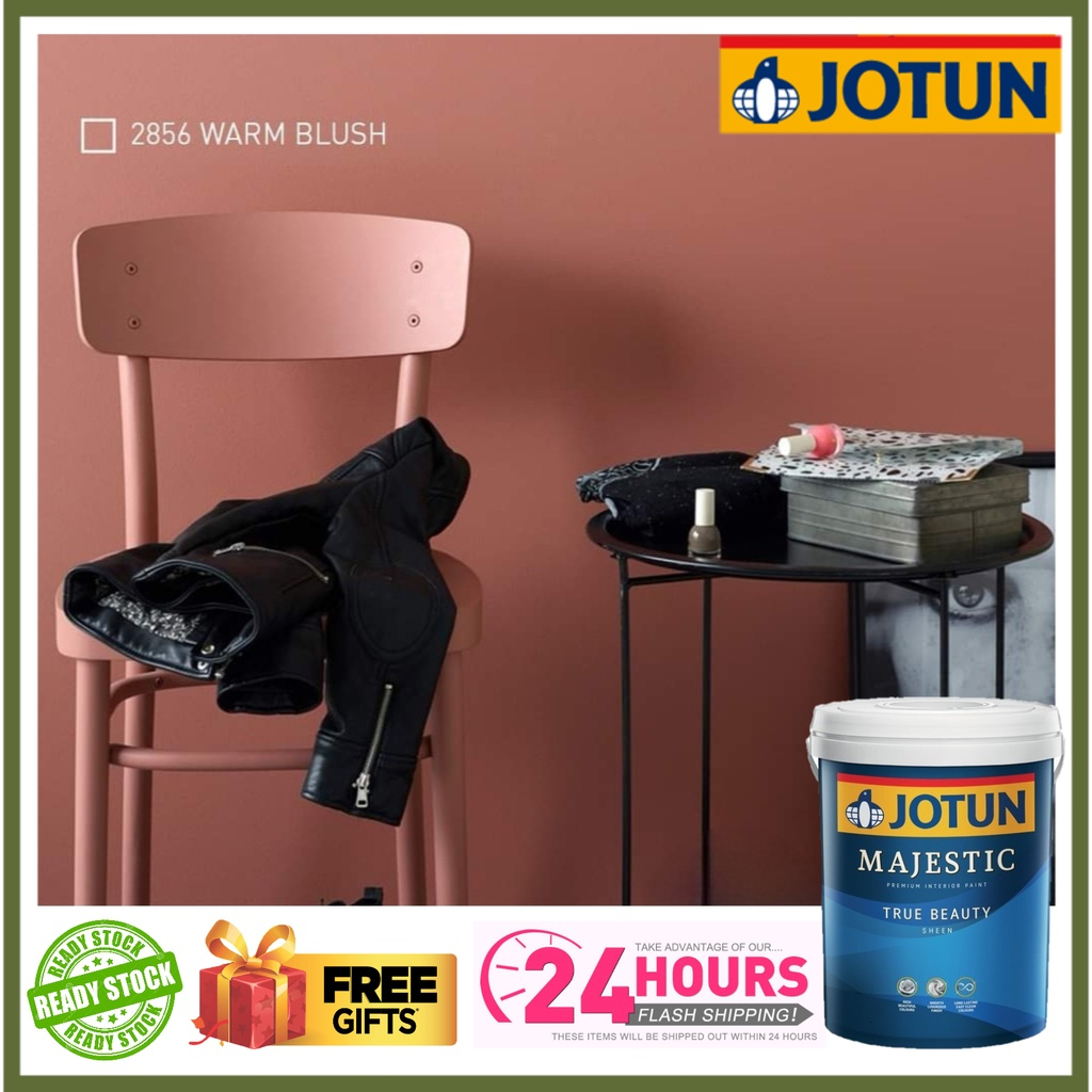 JOTUN 1L 2856 WARM BLUSH Majestic True Beauty Sheen Cat Dalam Kilat