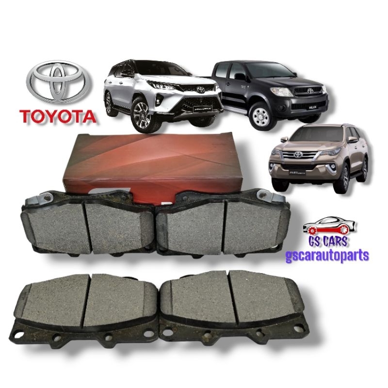 Toyota Front Disc Brake Pads Hilux Vigo Kun Non Vnt Fortuner