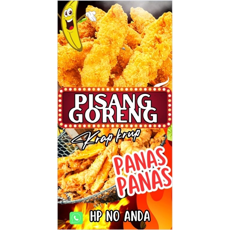 Bunting Banner Pisang Goreng Keropok Lekor Pisang Cheese Goreng