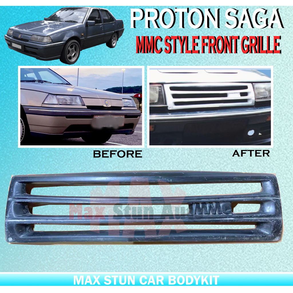 Proton Saga Mmc Style Front Grille Material Fiber Front Bumper Grill