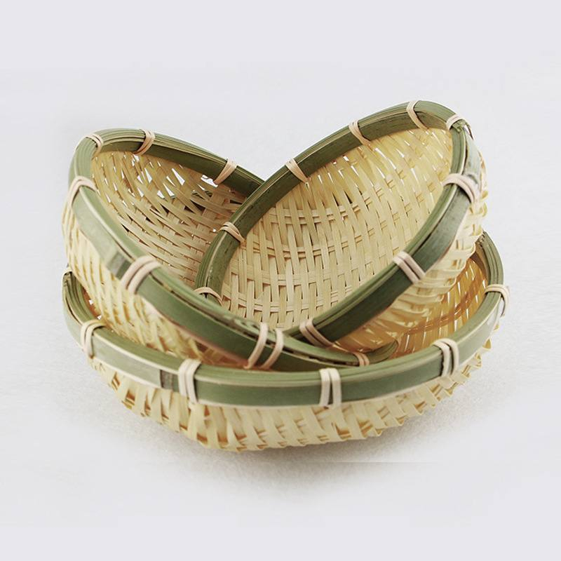 Cm Round Bowl Bamboo Basket Roti Rattan Bakul Mangkuk Rotan Bulat