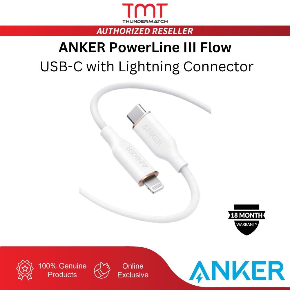 Anker Powerline Iii Flow Usb C With Lightning Connector Cable Shopee