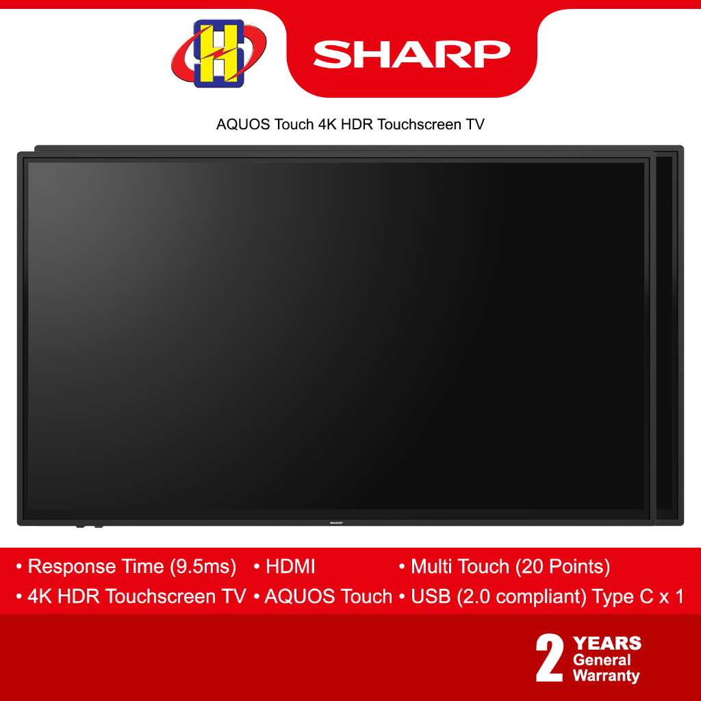 Sharp 4K UHD Touchscreen TV 70 80 Inch AQUOS Touch 4K HDR