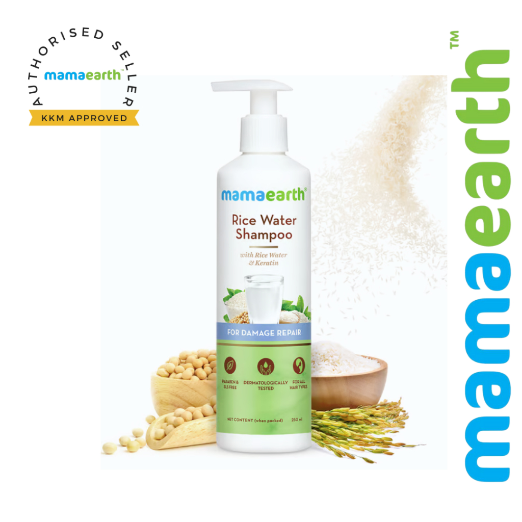 Mamaearth Rice Water Shampoo For Damage Repair 250ml Shopee Malaysia