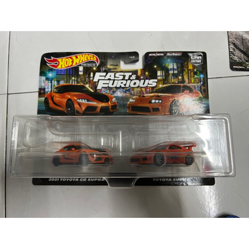 Hot Wheels Premium Twin Pack Fast Furious Supra Shopee Malaysia