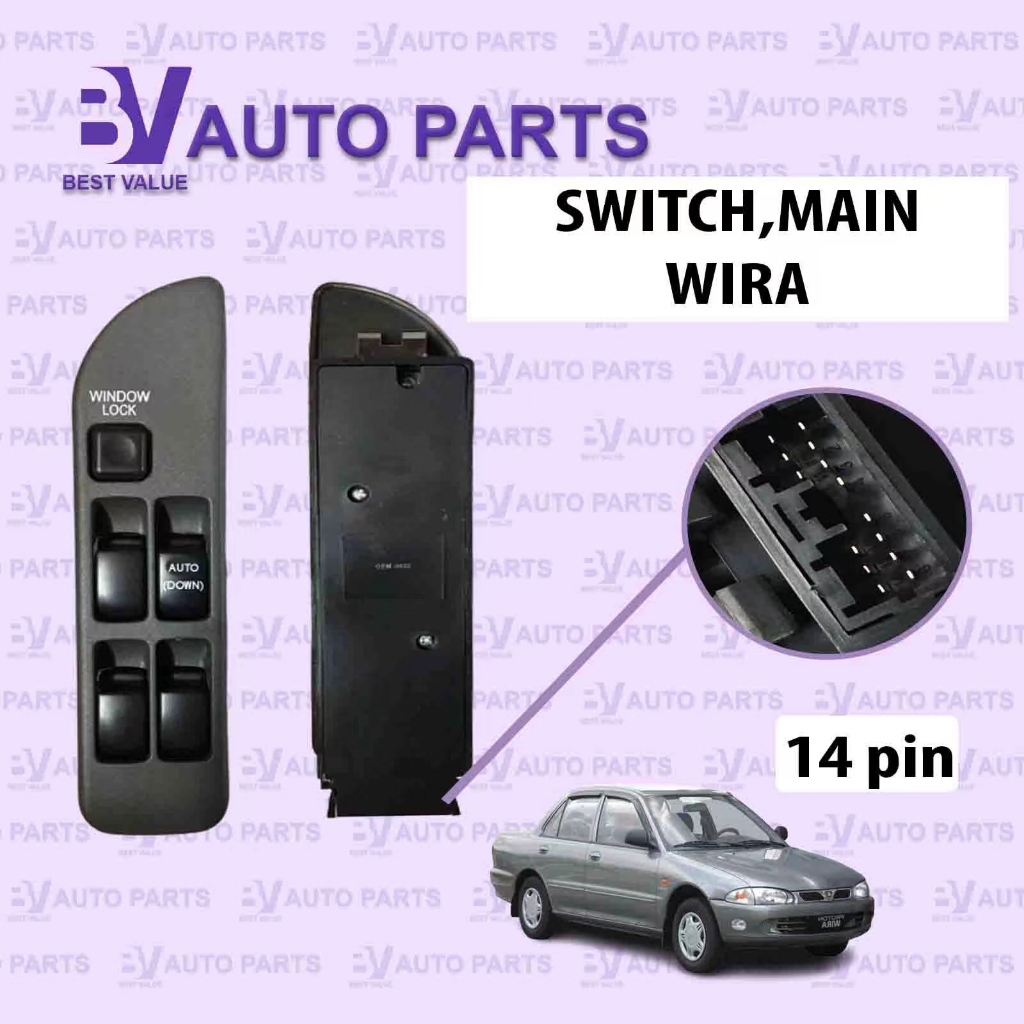 ORIGINAL Main Switch Proton Wira PW539247 Power Window Master Switch