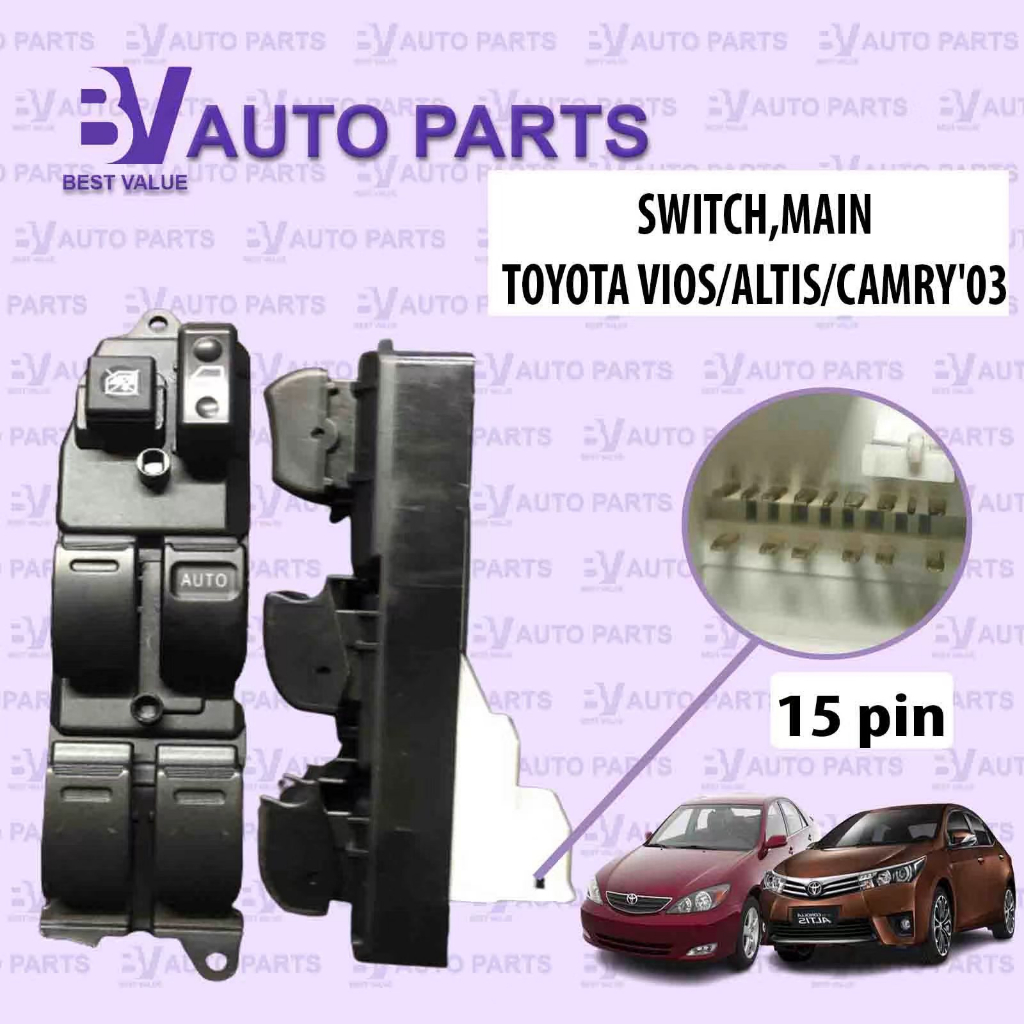 Toyota Vios Ncp Altis Camry Acv Power Window Main Single