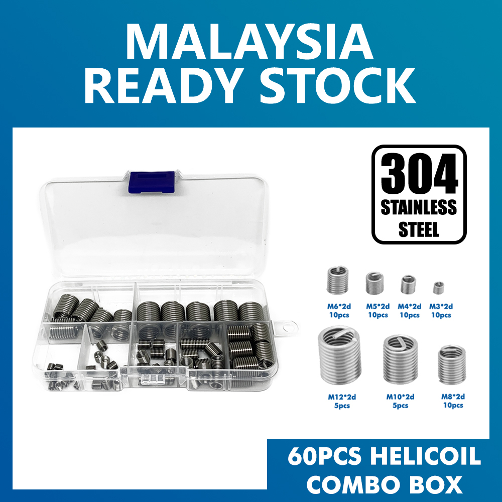 Pcs Helicoil Combo Box M M Stainless Steel Thread Insert