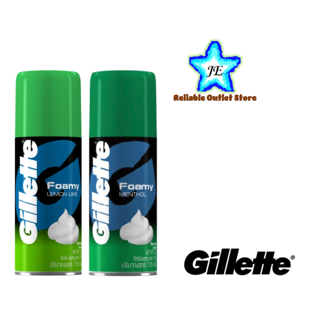 Gillette Men Shaving Foam Foamy Lemon Lime Menthol G Shopee Malaysia