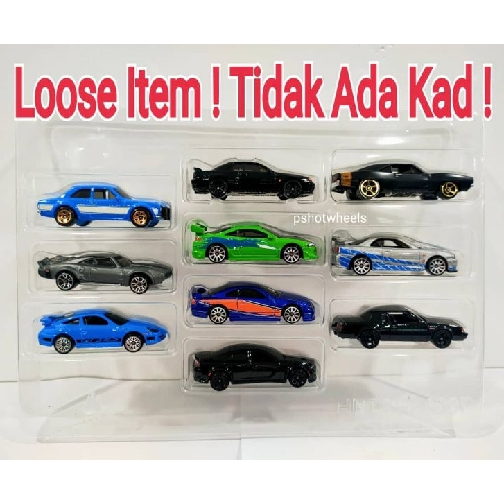 Hot Wheels Fast And Furious Pack Loose GT R GT R R Silvia Proton Saga Eclipse Honda