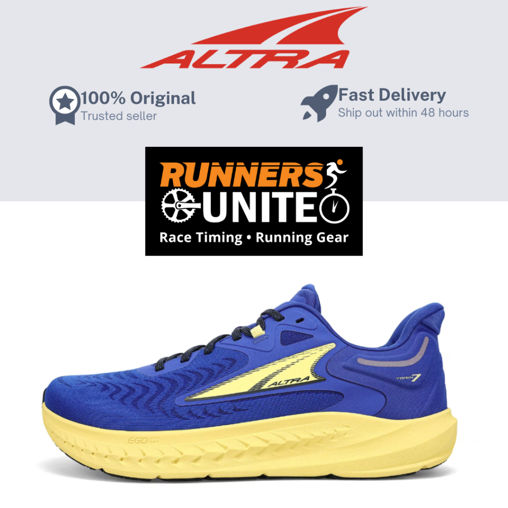 Altra Men S Torin Road Running Shoes High Cushion Mm Blue Yellow