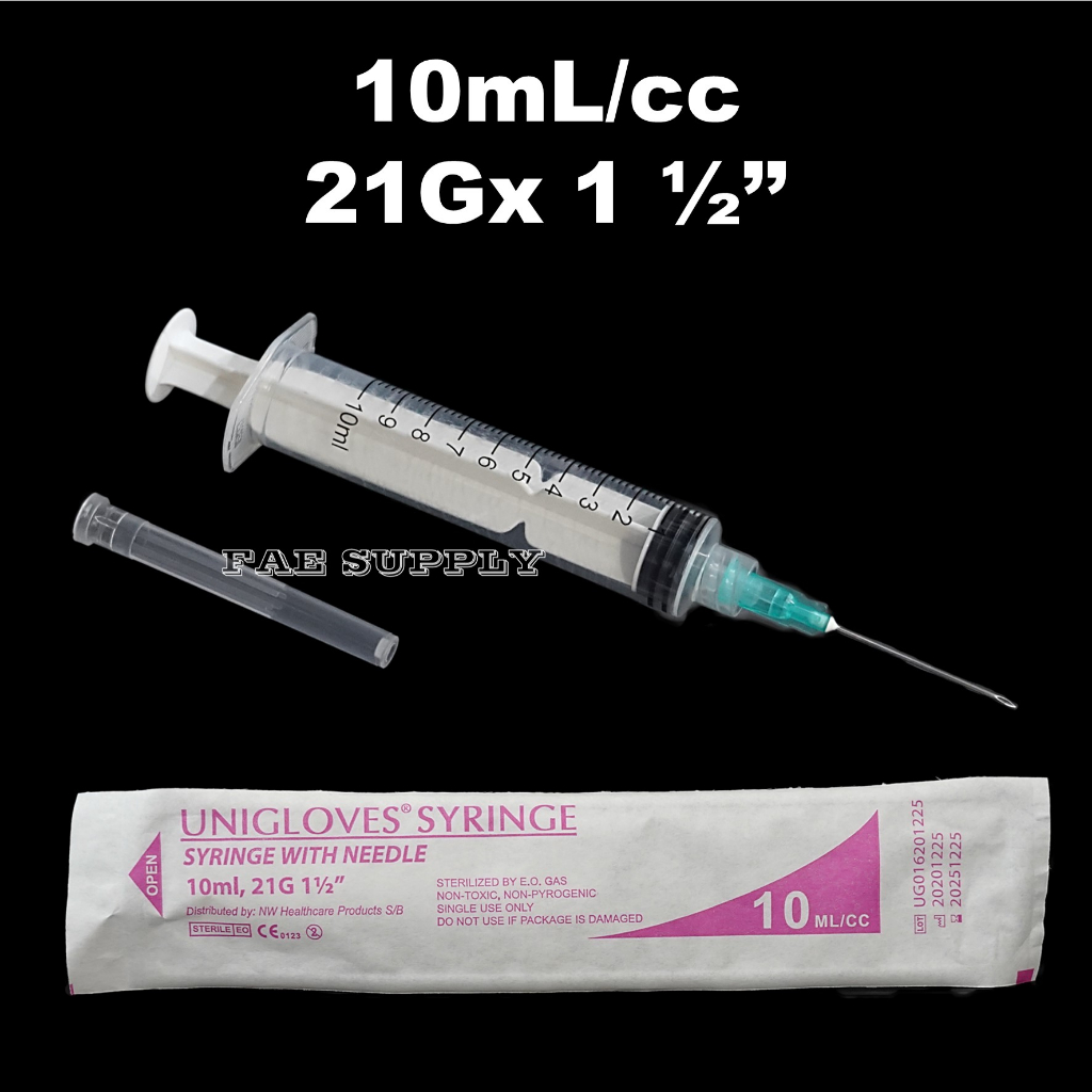 Syringe Picagari Luer Lock With Needle MDA 1 3 5 10 ML CC 21G 23G 25G