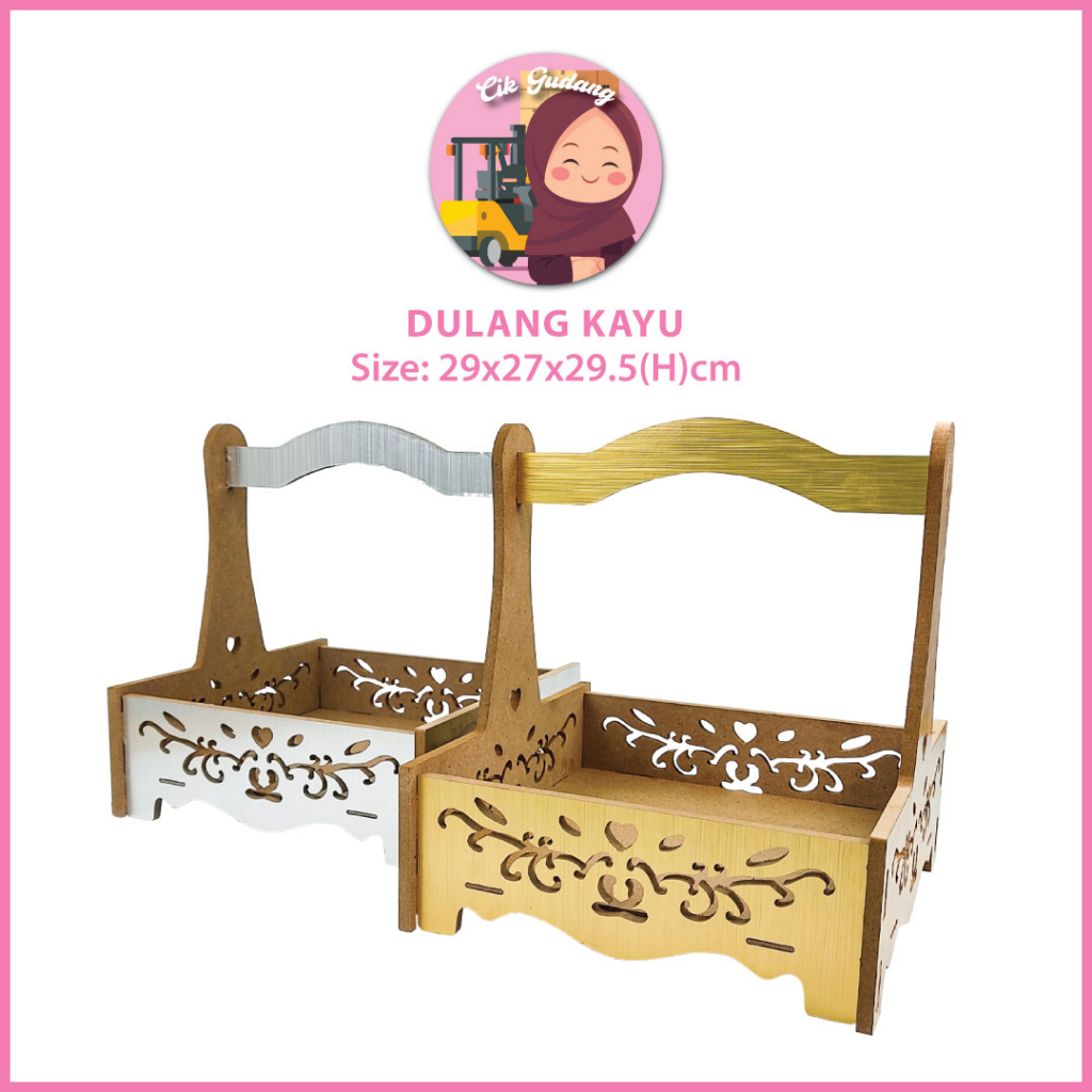 Dulang Hantaran Perkahwinan Kayu Klasik Wooden Wedding Gift Tray