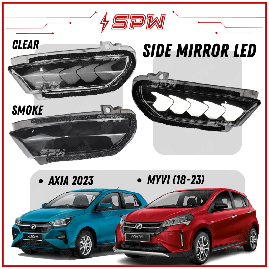 Perodua Myvi G3 New Axia 2023 Side Mirror LED DRL Signal Light