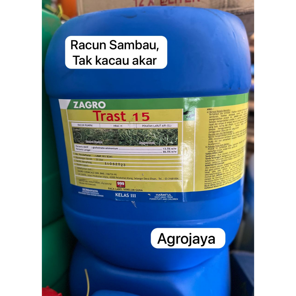 Zagro Trast 15 20L Racun Rumput Rumput Sambau Rumput Kerbau