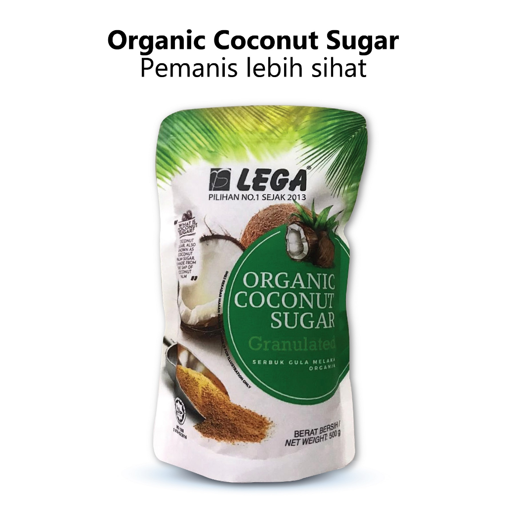 Organic Coconut Sugar Granulated 500g 300g Serbuk Gula Kelapa