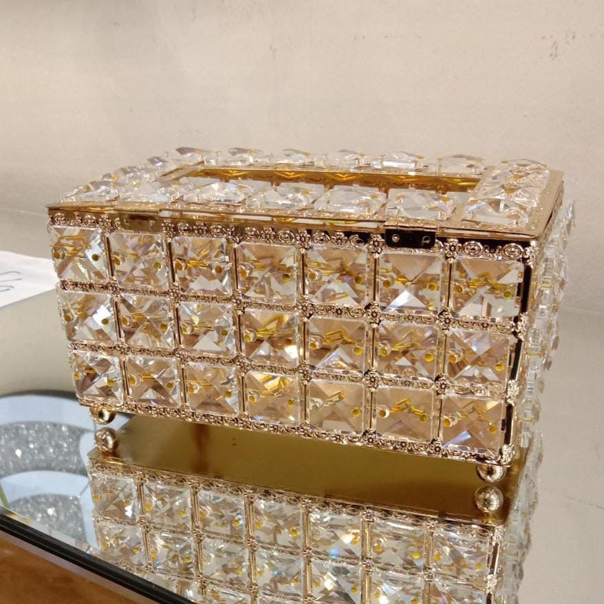 Luxury Crystal Tissue Box Paper Towel Crystal Storage Box Cristal