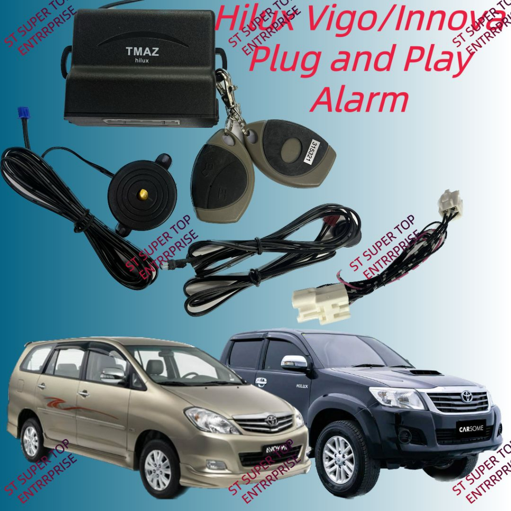 Toyota Hilux Vigo Innova Plug And Play Car Alarm System TMAZ OEM