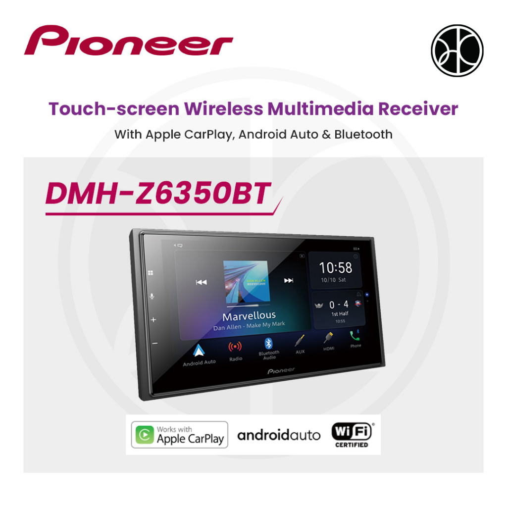 Pioneer Dmh Z Bt In Dash Double Din Multimedia Av Receiver