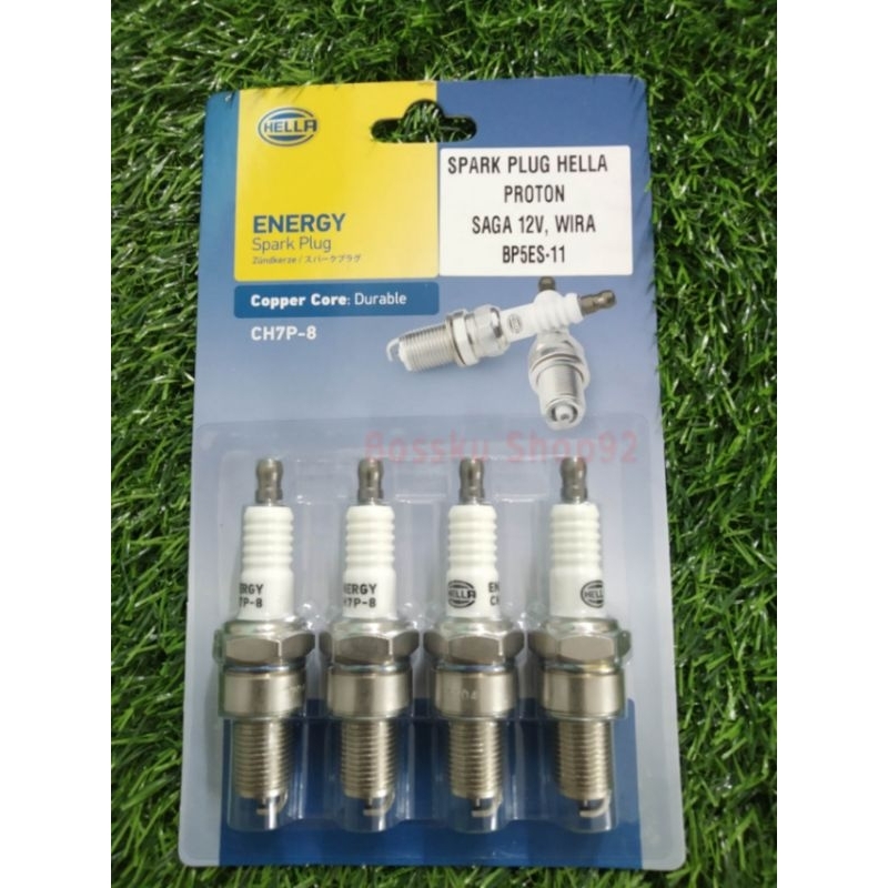 SPARK PLUG HELLA PROTON ISWARA WIRA SAGA 12V CH7P 8 SPARK PLUG