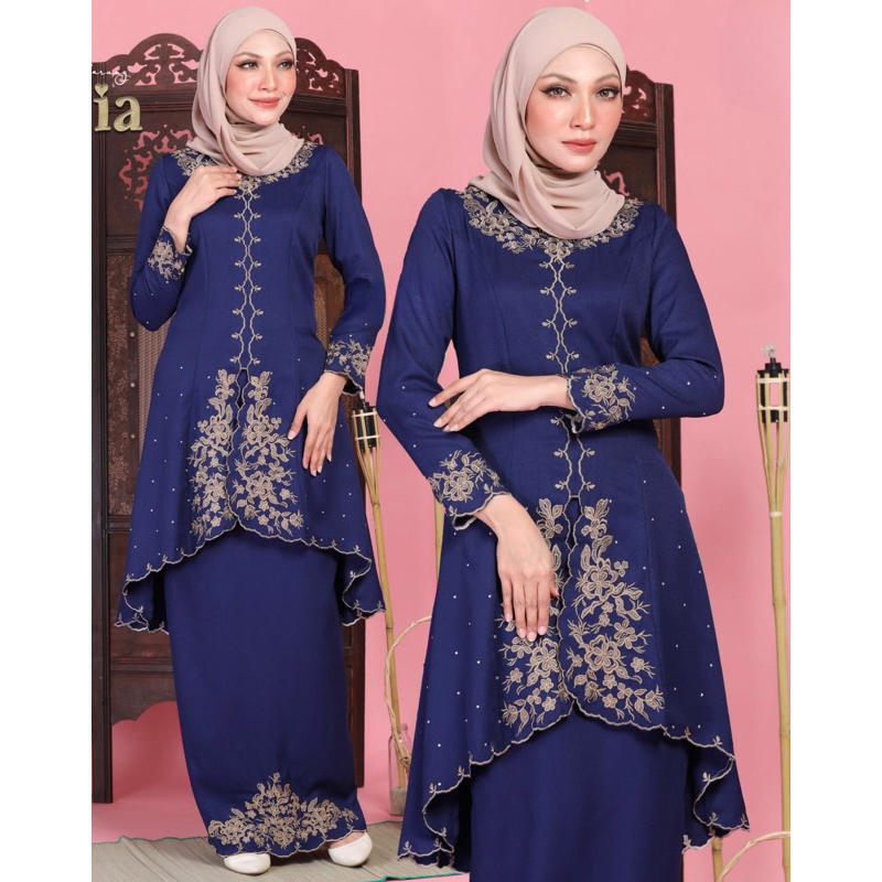 Hot S Xl Baju Kurung Kebarung Moden Lace Sulam Cantik Murah