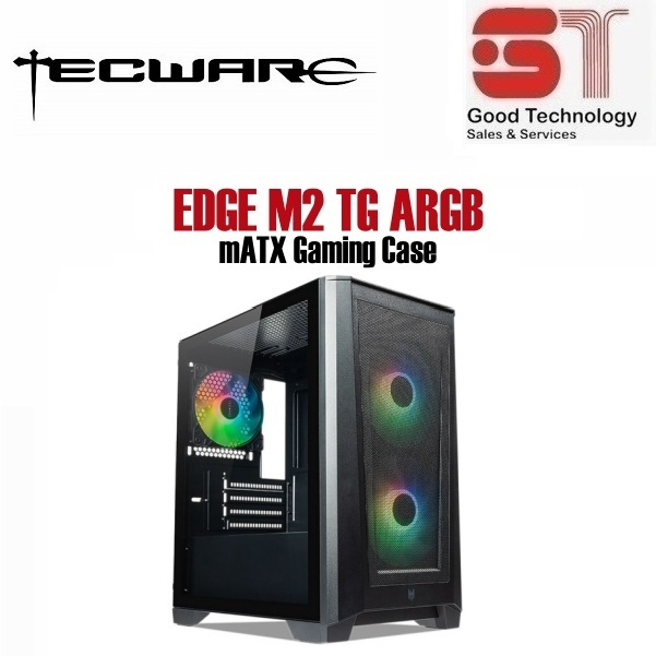 Tecware Edge M Tg Argb Matx Case Black Shopee Malaysia